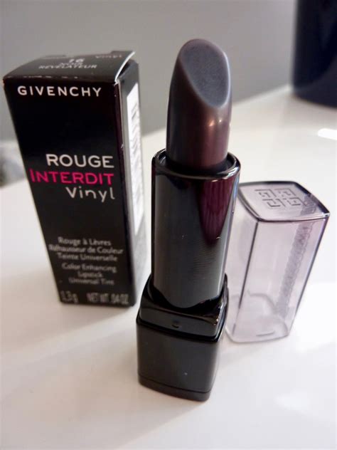 givenchy rouge interdit vinyl noir revelateur review|Givenchy rouge interdit vinyl lipstick.